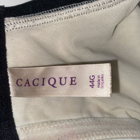 Cacique black & white floral smooth w/lace RN 118641 Sz 44G - Picture 5 of 7